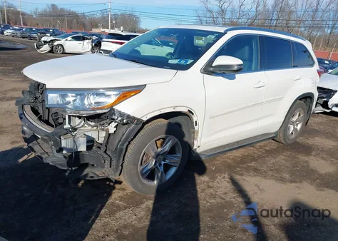 2015 Toyota Highlander Limited Platinum V6 из США, поврежденный, VIN 5TDDKRFH1FS101194